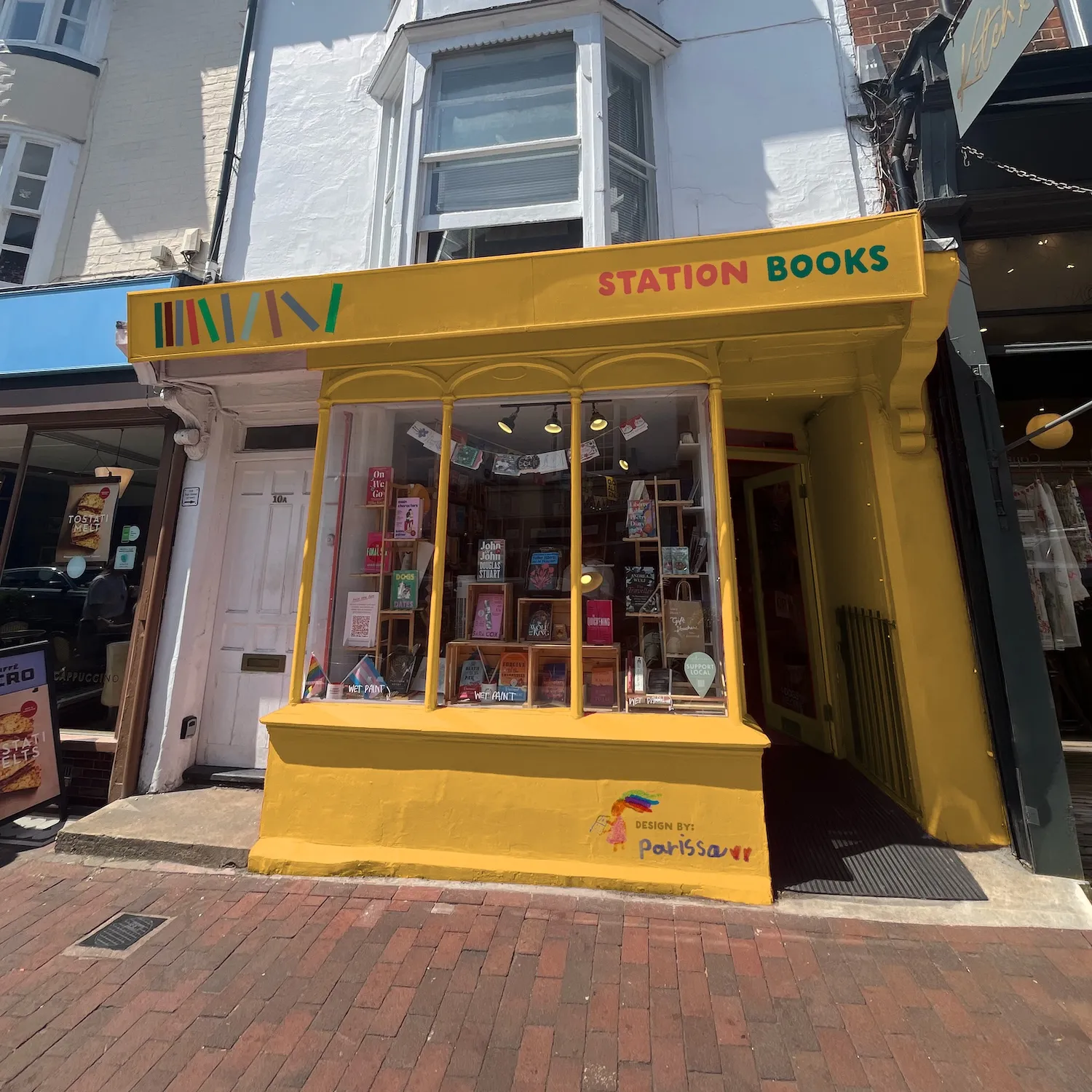 The winning design, painted onto the shop by Parissa